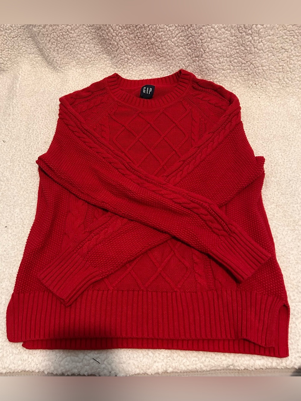 GAP | Red Cable-Knit Sweater